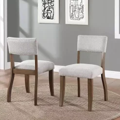 Wade Gray Upholstered Dining Chairs, Set of 2