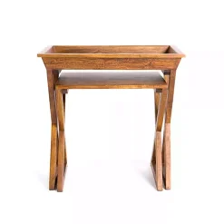 Walnut Acacia Wood 2-pc. End Table Set