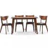 Walnut and Black Mid-Century 5-pc. Dining Set