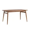 Walnut Ash Wood Mid-Century Modern Dining Table