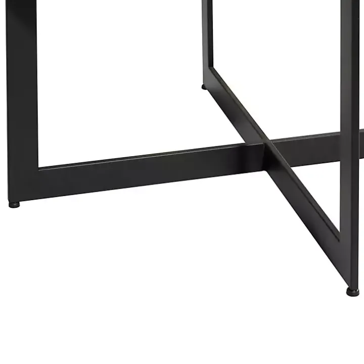 Walnut Beaded Industrial Coffee Table