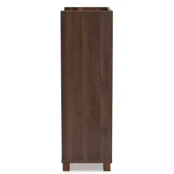 Walnut Brown Open Shelf Wine Cabinet