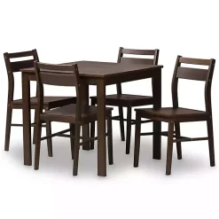 Walnut Contemporary Wood 5-pc. Dining Set