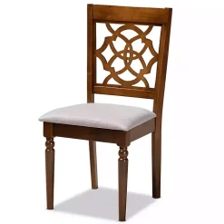 Walnut Lylah Upholstered Dining Chairs, Set of 4