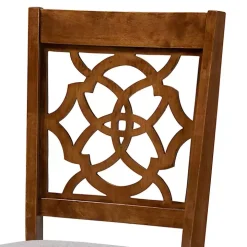 Walnut Lylah Upholstered Dining Chairs, Set of 4