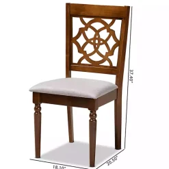 Walnut Lylah Upholstered Dining Chairs, Set of 4