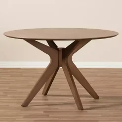 Walnut Round Monte Dining Table