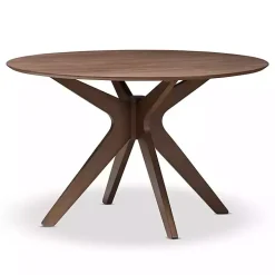Walnut Round Monte Dining Table