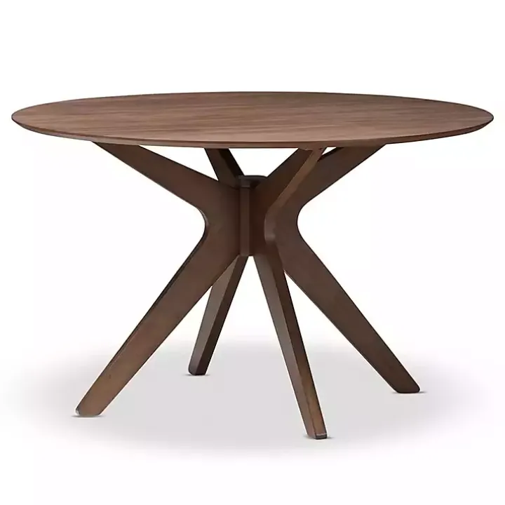 Walnut Round Monte Dining Table