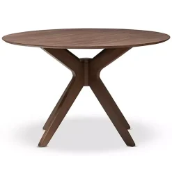 Walnut Round Monte Dining Table