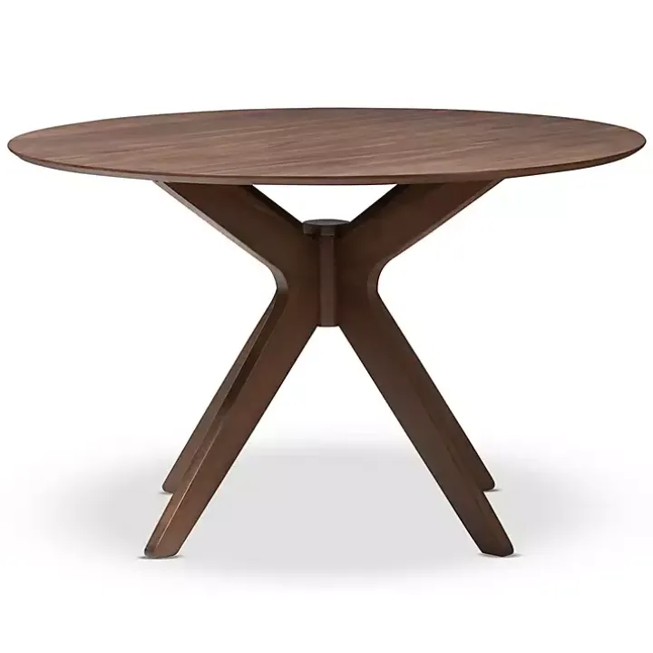 Walnut Round Monte Dining Table