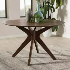 Walnut Round Monte Dining Table