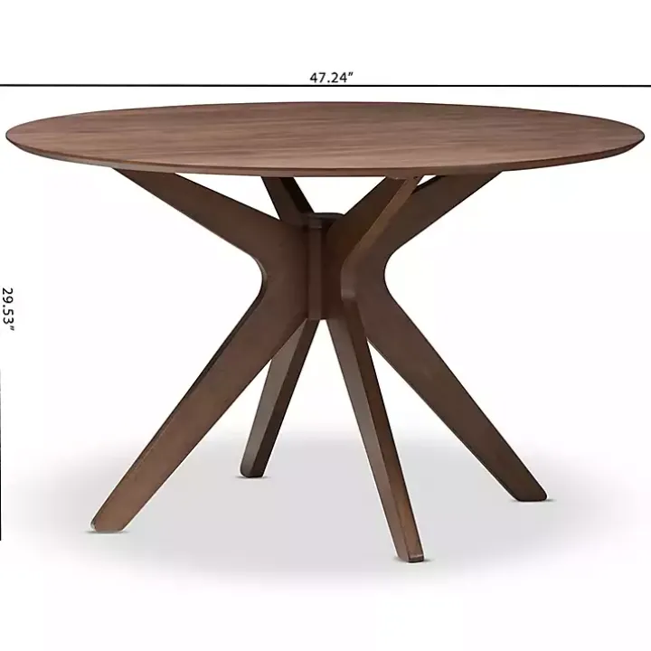Walnut Round Monte Dining Table