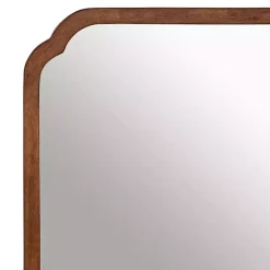 Walnut Scallop Rectangle Wall Mirror