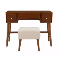 Walnut Viola Flip-Top 2-pc. Vanity Set