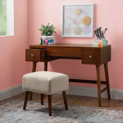 Walnut Viola Flip-Top 2-pc. Vanity Set