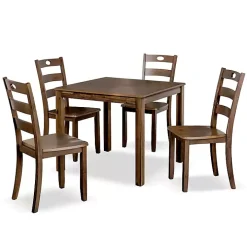 Walnut Wood Brooke 5-pc. Dining Furniture Set