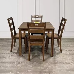 Walnut Wood Brooke 5-pc. Dining Furniture Set