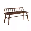 Walnut Wood Low Back Spindle Bench