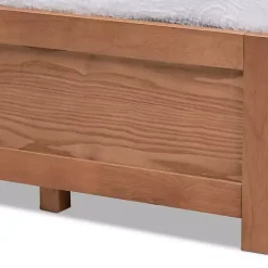 Walnut Wooden 3-Drawer Platform Bed