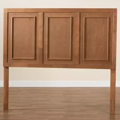 Warm Brown 3-Panel Wood Full Headboard