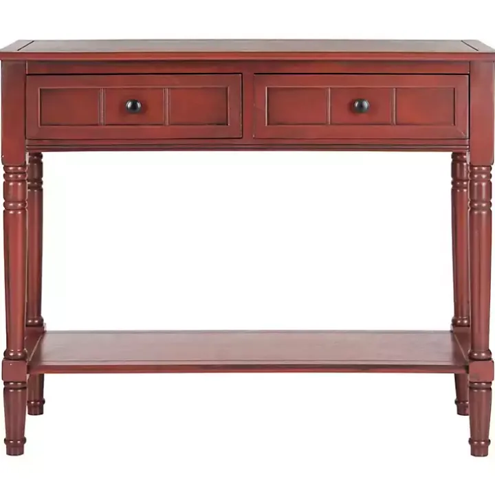 Warm Red 2- Drawer Samantha Console Table