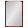 Warm Walnut Rounded Rectangle Wall Mirror