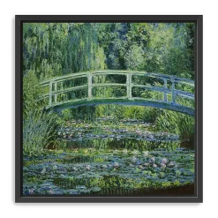 Water Lilies and Japanese Bridge Framed Art Print