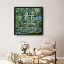 Water Lilies and Japanese Bridge Framed Art Print