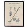 Watercolor Golf Club Framed Art Print