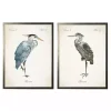 Watercolor Herons Framed Art Prints, Set of 2