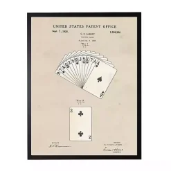 Watercolor Playing Cards Framed Art Print