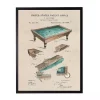 Watercolor Pool Table Framed Art Print