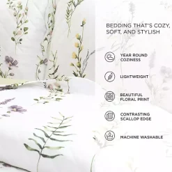 Watercolor Wildflower 3-pc. King Quilt Set