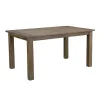 Weathered Brown Pine Wood Dining Table