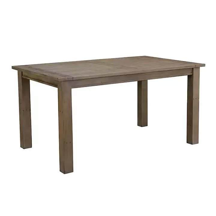 Weathered Brown Pine Wood Dining Table