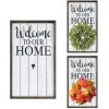Welcome Interchangeable Wreath Wall Plaque