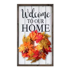 Welcome Interchangeable Wreath Wall Plaque