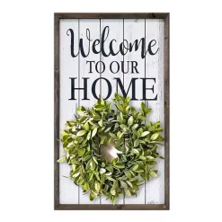 Welcome Interchangeable Wreath Wall Plaque