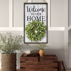 Welcome Interchangeable Wreath Wall Plaque