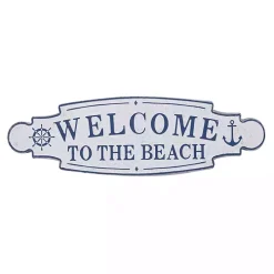 Welcome To The Beach Metal Wall Plaque