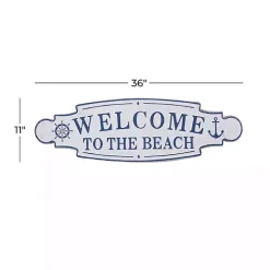 Welcome To The Beach Metal Wall Plaque