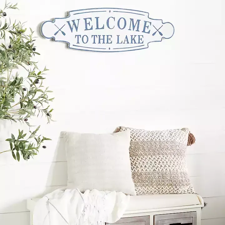 Welcome To The Lake Metal Wall Plaque