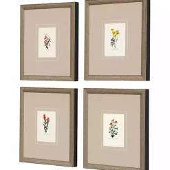 Western Wildflower Framed Art Prints, Set of