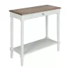 White and Natural Davis Console Table