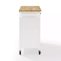 White Barn Door Kitchen Cart