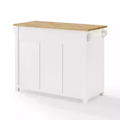 White Barn Door Kitchen Cart