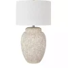 White Brush Textured Table Lamp