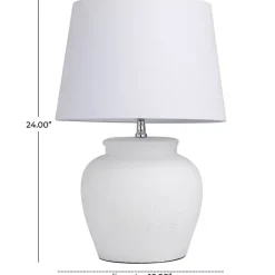 White Cement Table Lamp