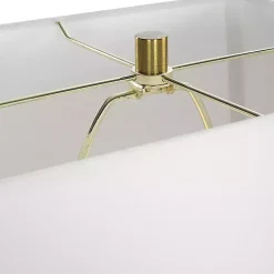 White Ceramic Diamond Textured Table Lamp